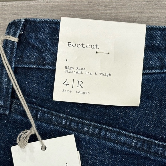 Womens a new day 4 27 Small Jeans Denim Navy Blue Bootcut Stretch High Rise NWT - Picture 9 of 12